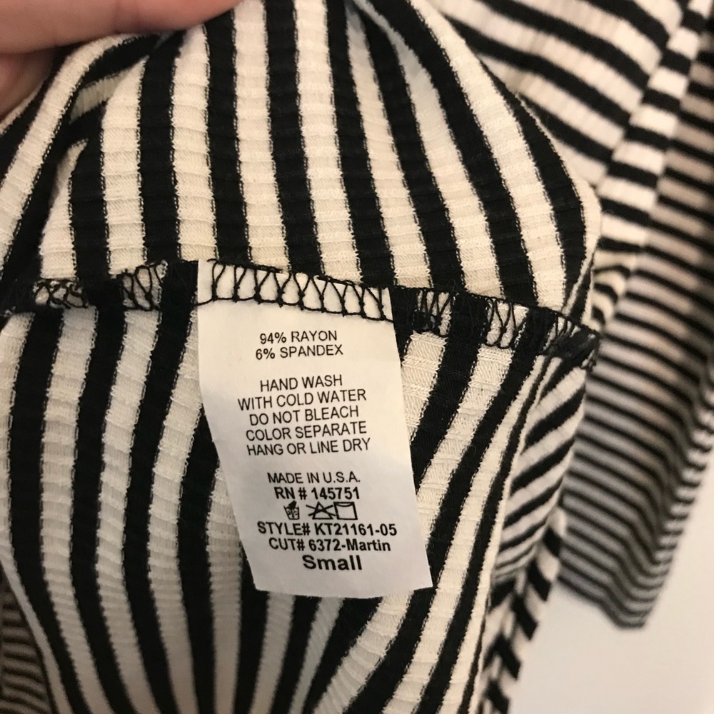 Fantastic Fawn striped Split Back Tee - Picture 4 of 5